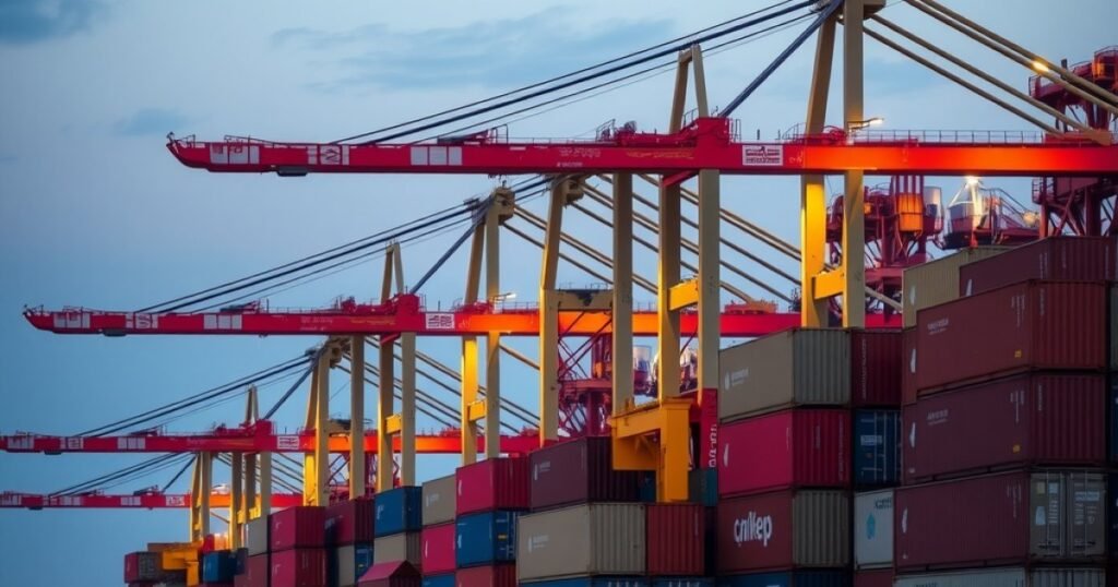 Chinese New Year 2027 shipping: container port terminal