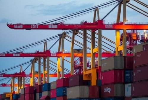 Chinese New Year 2027 shipping: container port terminal
